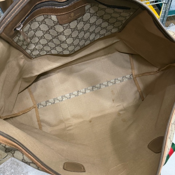 Vintage Gucci | Sherry GG Monogram Travel Weekender Bag - Picture 8 of 11